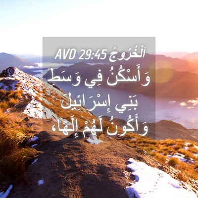 Picture 04 - اَلْخُرُوجُ 29:45 AVD - وَأَسْكُنُ فِي وَسَطِ - Bible Verse Picture