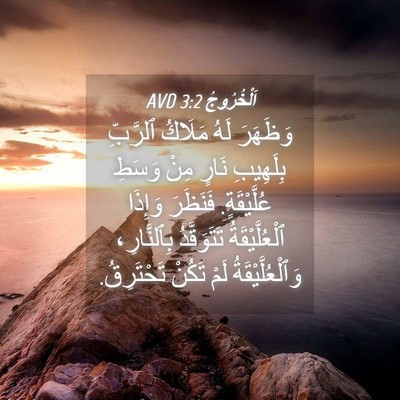 Picture 04 - اَلْخُرُوجُ 3:2 AVD - وَظَهَرَ لَهُ مَلَاكُ - Bible Verse Picture