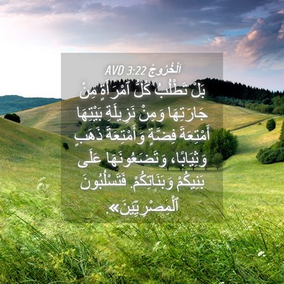 Picture 04 - اَلْخُرُوجُ 3:22 AVD - بَلْ تَطْلُبُ كُلُّ - Bible Verse Picture