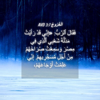 Picture 04 - اَلْخُرُوجُ 3:7 AVD - فَقَالَ ٱلرَّبُّ: «إِنِّي - Bible Verse Picture