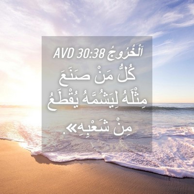 Picture 04 - اَلْخُرُوجُ 30:38 AVD - كُلُّ مَنْ صَنَعَ مِثْلَهُ - Bible Verse Picture