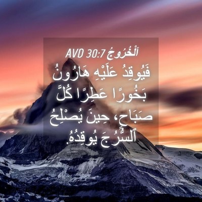 Picture 04 - اَلْخُرُوجُ 30:7 AVD - فَيُوقِدُ عَلَيْهِ - Bible Verse Picture