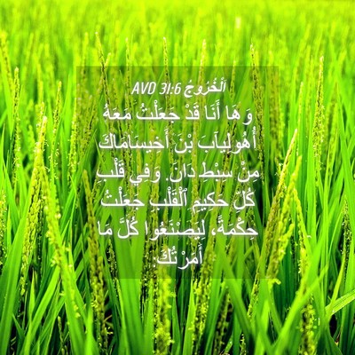 Picture 04 - اَلْخُرُوجُ 31:6 AVD - وَهَا أَنَا قَدْ جَعَلْتُ - Bible Verse Picture