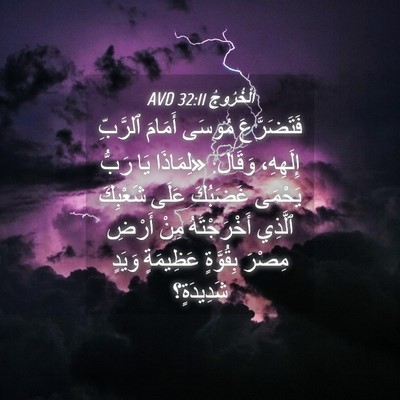 Picture 04 - اَلْخُرُوجُ 32:11 AVD - فَتَضَرَّعَ مُوسَى - Bible Verse Picture