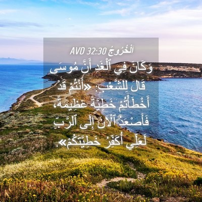 Picture 04 - اَلْخُرُوجُ 32:30 AVD - وَكَانَ فِي ٱلْغَدِ أَنَّ - Bible Verse Picture