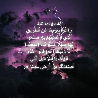 Picture 04 - اَلْخُرُوجُ 32:8 AVD - زَاغُوا سَرِيعًا عَنِ - Bible Verse Picture