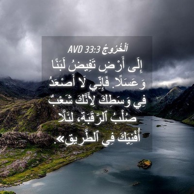 Picture 04 - اَلْخُرُوجُ 33:3 AVD - إِلَى أَرْضٍ تَفِيضُ - Bible Verse Picture