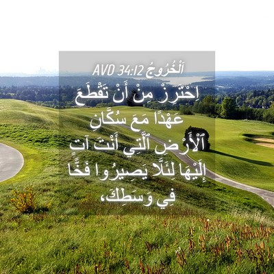 Picture 04 - اَلْخُرُوجُ 34:12 AVD - اِحْتَرِزْ مِنْ أَنْ - Bible Verse Picture