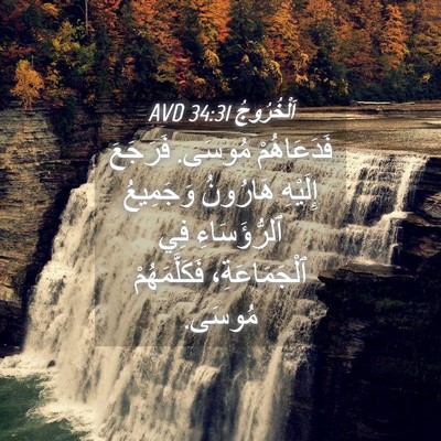 Picture 04 - اَلْخُرُوجُ 34:31 AVD - فَدَعَاهُمْ مُوسَى. - Bible Verse Picture