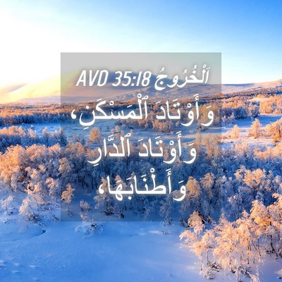 Picture 04 - اَلْخُرُوجُ 35:18 AVD - وَأَوْتَادَ ٱلْمَسْكَنِ، - Bible Verse Picture