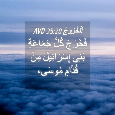 Picture 04 - اَلْخُرُوجُ 35:20 AVD - فَخَرَجَ كُلُّ جَمَاعَةِ - Bible Verse Picture