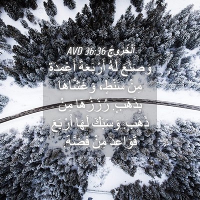 Picture 04 - اَلْخُرُوجُ 36:36 AVD - وَصَنَعَ لَهُ أَرْبَعَةَ - Bible Verse Picture