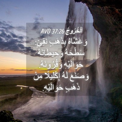 Picture 04 - اَلْخُرُوجُ 37:26 AVD - وَغَشَّاهُ بِذَهَبٍ - Bible Verse Picture