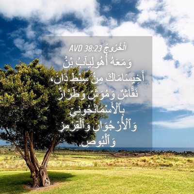 Picture 04 - اَلْخُرُوجُ 38:23 AVD - وَمَعَهُ أُهُولِيآبُ بْنُ - Bible Verse Picture