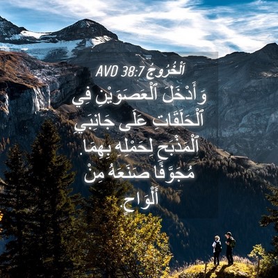 Picture 04 - اَلْخُرُوجُ 38:7 AVD - وَأَدْخَلَ ٱلْعَصَوَيْنِ - Bible Verse Picture