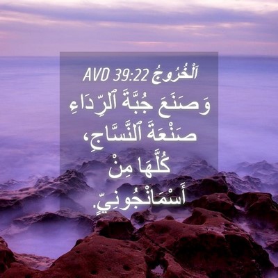 Picture 04 - اَلْخُرُوجُ 39:22 AVD - وَصَنَعَ جُبَّةَ - Bible Verse Picture