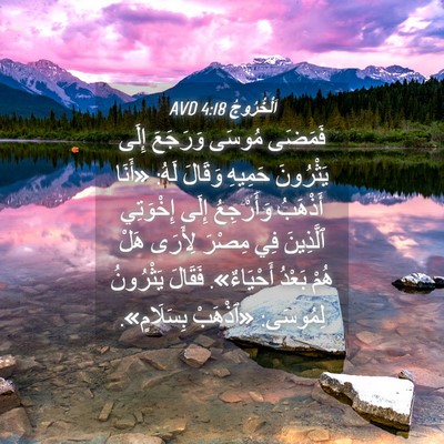 Picture 04 - اَلْخُرُوجُ 4:18 AVD - فَمَضَى مُوسَى وَرَجَعَ - Bible Verse Picture