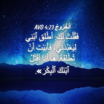 Picture 04 - اَلْخُرُوجُ 4:23 AVD - فَقُلْتُ لَكَ: أَطْلِقِ - Bible Verse Picture