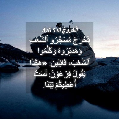 Picture 04 - اَلْخُرُوجُ 5:10 AVD - فَخَرَجَ مُسَخِّرُو - Bible Verse Picture