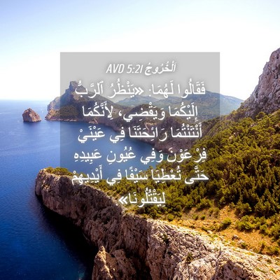Picture 04 - اَلْخُرُوجُ 5:21 AVD - فَقَالُوا لَهُمَا: - Bible Verse Picture