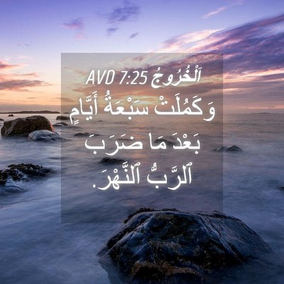 Picture 04 - اَلْخُرُوجُ 7:25 AVD - وَكَمُلَتْ سَبْعَةُ - Bible Verse Picture
