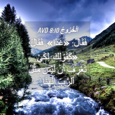 Picture 04 - اَلْخُرُوجُ 8:10 AVD - فَقَالَ: «غَدًا». فَقَالَ: - Bible Verse Picture