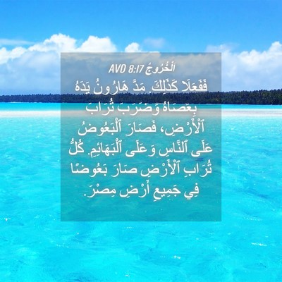 Picture 04 - اَلْخُرُوجُ 8:17 AVD - فَفَعَلَا كَذَلِكَ. مَدَّ - Bible Verse Picture