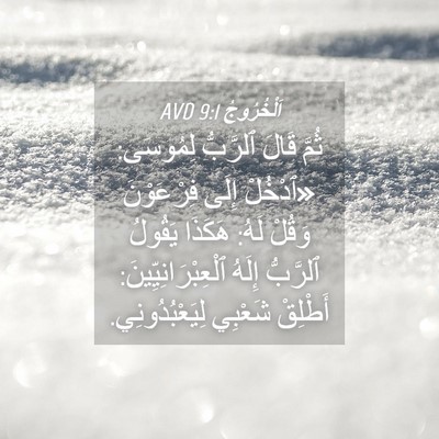 Picture 04 - اَلْخُرُوجُ 9:1 AVD - ثُمَّ قَالَ ٱلرَّبُّ - Bible Verse Picture