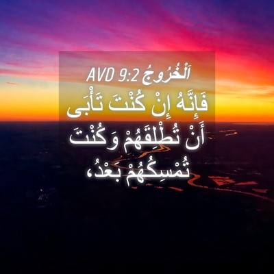 Picture 04 - اَلْخُرُوجُ 9:2 AVD - فَإِنَّهُ إِنْ كُنْتَ - Bible Verse Picture