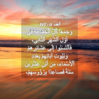 Picture 04 - اَلْعَدَد 1:18 AVD - وَجَمَعَا كُلَّ - Bible Verse Picture