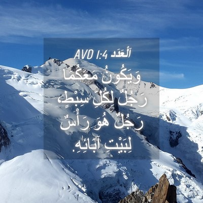 Picture 04 - اَلْعَدَد 1:4 AVD - وَيَكُونُ مَعَكُمَا - Bible Verse Picture