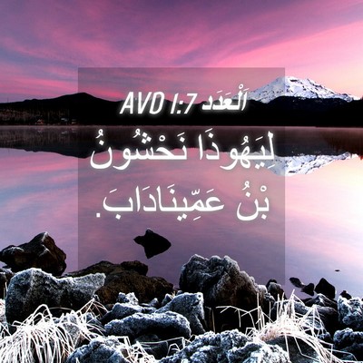 Picture 04 - اَلْعَدَد 1:7 AVD - لِيَهُوذَا نَحْشُونُ بْنُ - Bible Verse Picture