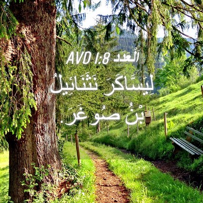 Picture 04 - اَلْعَدَد 1:8 AVD - لِيَسَّاكَرَ نَثَنَائِيلُ - Bible Verse Picture