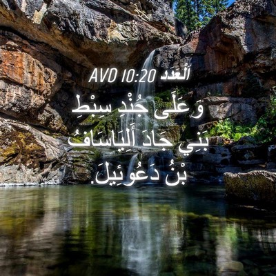 Picture 04 - اَلْعَدَد 10:20 AVD - وَعَلَى جُنْدِ سِبْطِ - Bible Verse Picture
