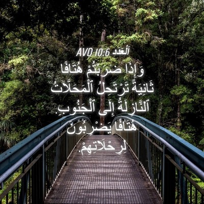 Picture 04 - اَلْعَدَد 10:6 AVD - وَإِذَا ضَرَبْتُمْ - Bible Verse Picture