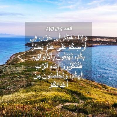 Picture 04 - اَلْعَدَد 10:9 AVD - وَإِذَا ذَهَبْتُمْ إِلَى - Bible Verse Picture