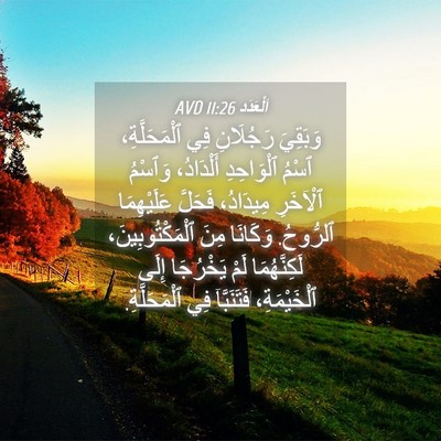 Picture 04 - اَلْعَدَد 11:26 AVD - وَبَقِيَ رَجُلَانِ فِي - Bible Verse Picture