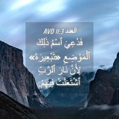 Picture 04 - اَلْعَدَد 11:3 AVD - فَدُعِيَ ٱسْمُ ذَلِكَ - Bible Verse Picture
