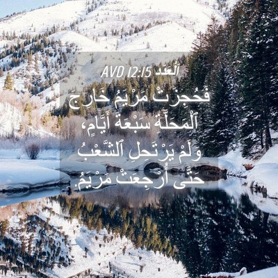 Picture 04 - اَلْعَدَد 12:15 AVD - فَحُجِزَتْ مَرْيَمُ - Bible Verse Picture
