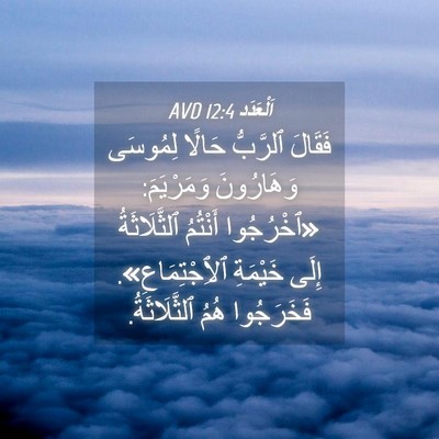 Picture 04 - اَلْعَدَد 12:4 AVD - فَقَالَ ٱلرَّبُّ حَالًا - Bible Verse Picture