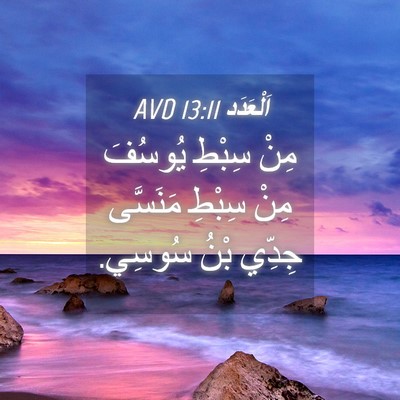 Picture 04 - اَلْعَدَد 13:11 AVD - مِنْ سِبْطِ يُوسُفَ مِنْ - Bible Verse Picture
