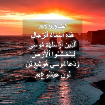 Picture 04 - اَلْعَدَد 13:16 AVD - هَذِهِ أَسْمَاءُ - Bible Verse Picture
