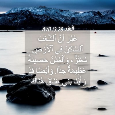 Picture 04 - اَلْعَدَد 13:28 AVD - غَيْرَ أَنَّ ٱلشَّعْبَ - Bible Verse Picture
