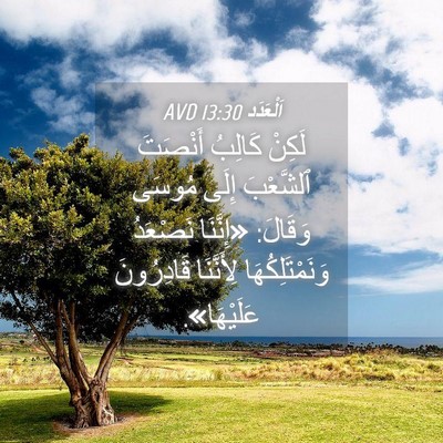 Picture 04 - اَلْعَدَد 13:30 AVD - لَكِنْ كَالِبُ أَنْصَتَ - Bible Verse Picture