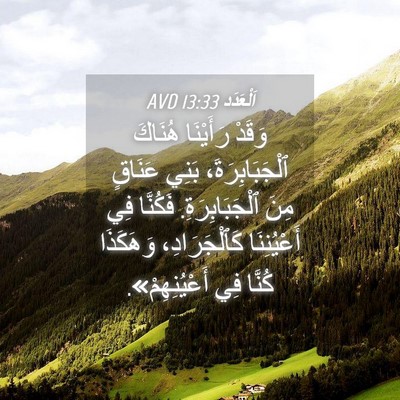 Picture 04 - اَلْعَدَد 13:33 AVD - وَقَدْ رَأَيْنَا هُنَاكَ - Bible Verse Picture