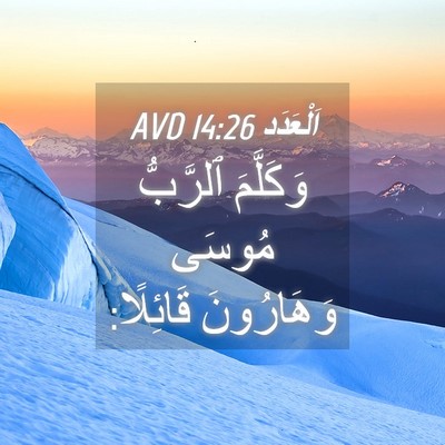 Picture 04 - اَلْعَدَد 14:26 AVD - وَكَلَّمَ ٱلرَّبُّ مُوسَى - Bible Verse Picture