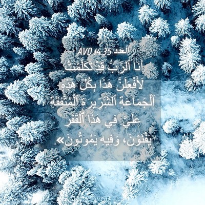 Picture 04 - اَلْعَدَد 14:35 AVD - أَنَا ٱلرَّبُّ قَدْ - Bible Verse Picture
