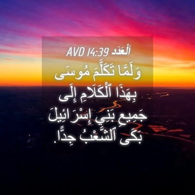 Picture 04 - اَلْعَدَد 14:39 AVD - وَلَمَّا تَكَلَّمَ مُوسَى - Bible Verse Picture