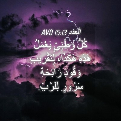 Picture 04 - اَلْعَدَد 15:13 AVD - كُلُّ وَطَنِيٍّ يَعْمَلُ - Bible Verse Picture