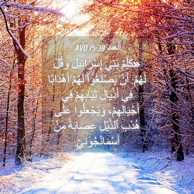 Picture 04 - اَلْعَدَد 15:38 AVD - «كَلِّمْ بَنِي - Bible Verse Picture